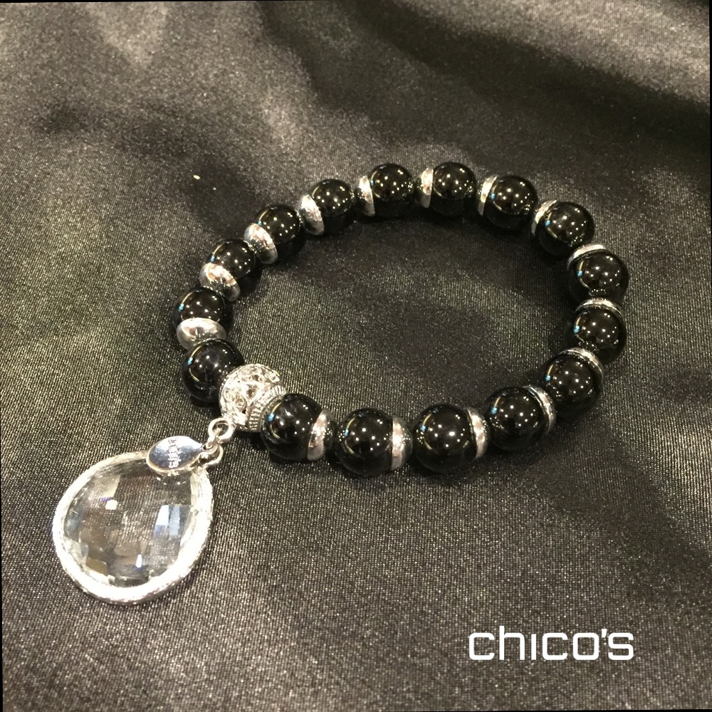 Chico's Black Bead Bracelet